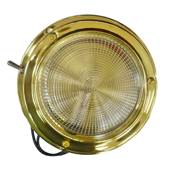 Светильник  12V  10W 4" латунь - купить с доставкой по Москве и России