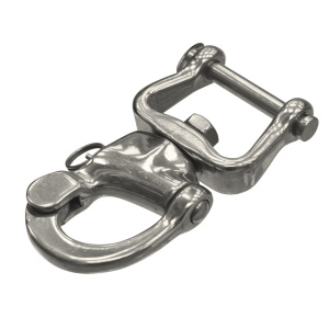 Карабин с вертлюжной скобой широкой Swivel Snap Shackle, длина 135 мм, ширина скобы 42 мм, нержавеющая сталь - купить с доставкой по Москве и России