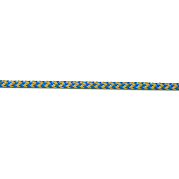 Оплётка Polyester — Kevlar, цвет синий — жёлтый, диаметр 8 мм - купить с доставкой по Москве и России
