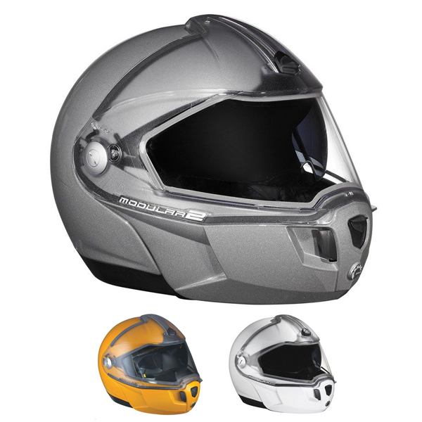 Снегоходный шлем BRP Modular 2 с фонариком  - купить с доставкой по Москве и России