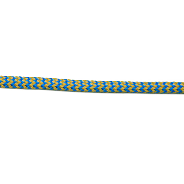 Оплётка Polyester — Kevlar, цвет синий — жёлтый, диаметр 10 мм - купить с доставкой по Москве и России