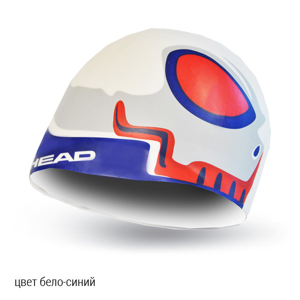 Шапочка для плавания HEAD SILICONE SKETCH, для тренировок - купить с доставкой по Москве и России