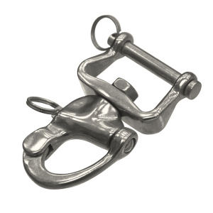 Карабин с вертлюжной скобой широкой Swivel Snap Shackle, длина 92 мм, ширина скобы 35 мм, нержавеющая сталь - купить с доставкой по Москве и России