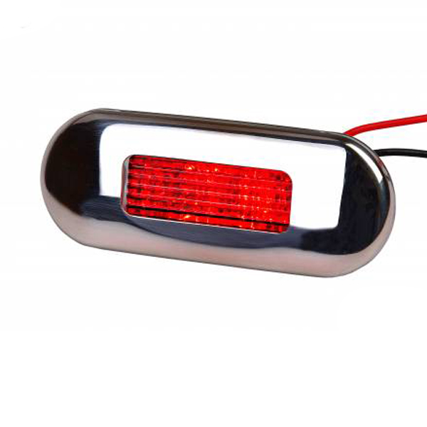 Подсветка светодиодная StepLED, 10-33V, 0,5W, стальная панель, красный светодиод - купить с доставкой по Москве и России