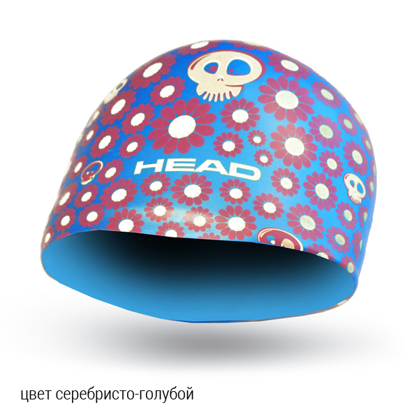 Шапочка для плавания HEAD SILICONE SKETCH, для тренировок - купить с доставкой по Москве и России