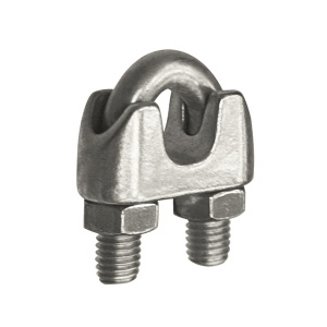 Зажим троса Wire Rope Clip DIN741, резьба М10 х 22 мм, нержавеющая сталь - купить с доставкой по Москве и России
