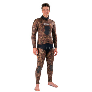 Куртка гидрокостюма для подводной охоты MARES SF INSTINCT 35 CAMO BR, 3,5мм, с открытой порой внутри, цв.коричневый камуфляж - купить с доставкой по Москве и России