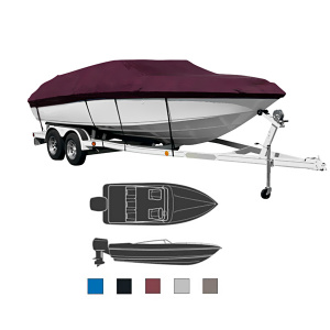 Чехол стояночный для катера типа Euro-Style V-Hulls Inboard/Outboard, бордовый - купить с доставкой по Москве и России