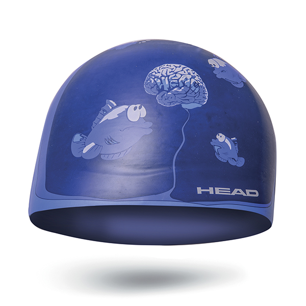 Шапочка для плавания HEAD SILICONE SKETCH, для тренировок - купить с доставкой по Москве и России