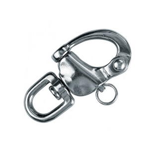 Карабин с вертлюжным рымом Swivel Snap Shackle, длина 128 мм, диаметр кольца 22 мм, нержавеющая сталь - купить с доставкой по Москве и России