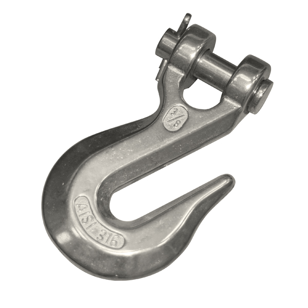 Крюк такелажный с вилкой Clevis Grab Hook, для цепи 5/16&quot; - 8 мм, длина 95 мм, нержавеющая сталь - купить с доставкой по Москве и России