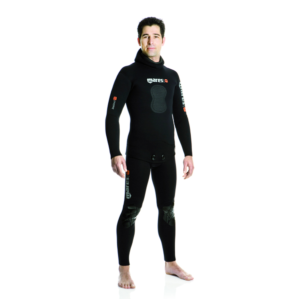 Куртка гидрокостюма для подводной охоты MARES INSTINCT 55, 5мм, с открытой порой внутри, цв.черный - купить с доставкой по Москве и России