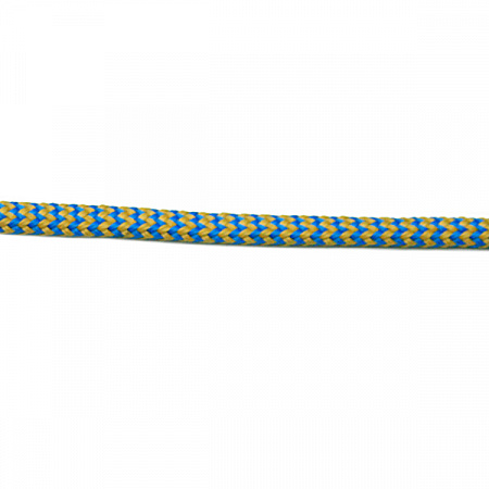 Оплётка Polyester — Kevlar, цвет синий — жёлтый, диаметр 10 мм - купить с доставкой по Москве и России