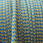 Оплётка Polyester — Kevlar, цвет синий — жёлтый, диаметр 4 мм - купить с доставкой по Москве и России