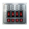 Панель 4 выключателями, серебристая 115Х127Х2мм  12V - купить с доставкой по Москве и России